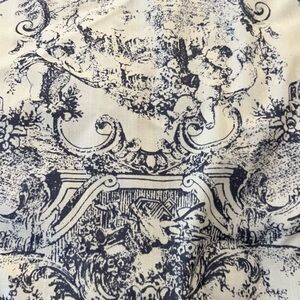 Sherry Kline king size Home Cream and Blue Comforter with 2 shams.